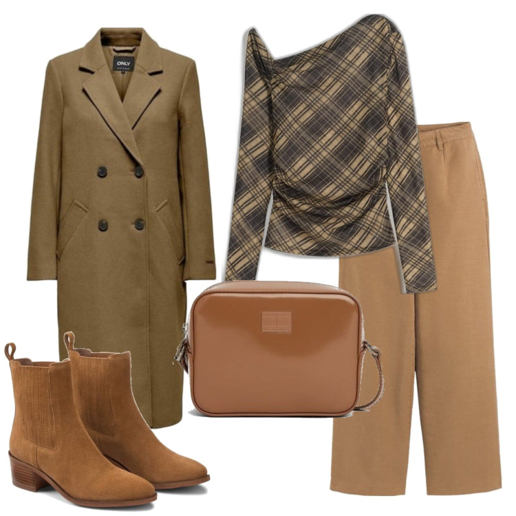 Outfit mujer - Urban look. Estilo Urban para Todos los días. Combinación con camiseta, abrigos, botines, pantalones, bandoleras.