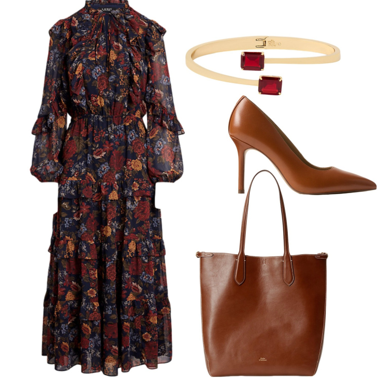 Outfit donna - Total look #2288482. Stile Chic per Serata fuori. Abbinamento con vestiti, borse tote, braccialetti, décolleté.