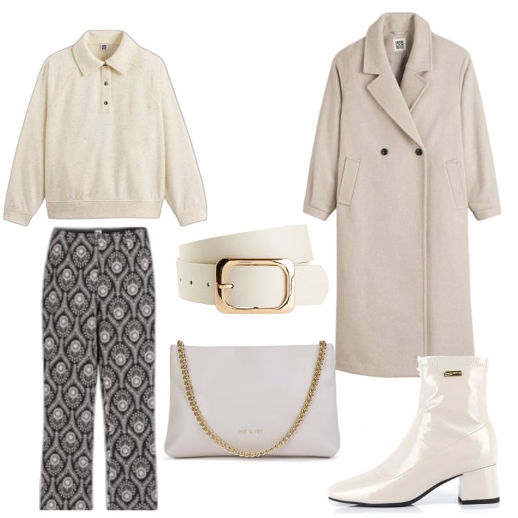 Outfit mujer - Preppy look. Estilo Preppy para Todos los días. Combinación con cinturones, pantalones, sudaderas, botines, abrigos, bandoleras.