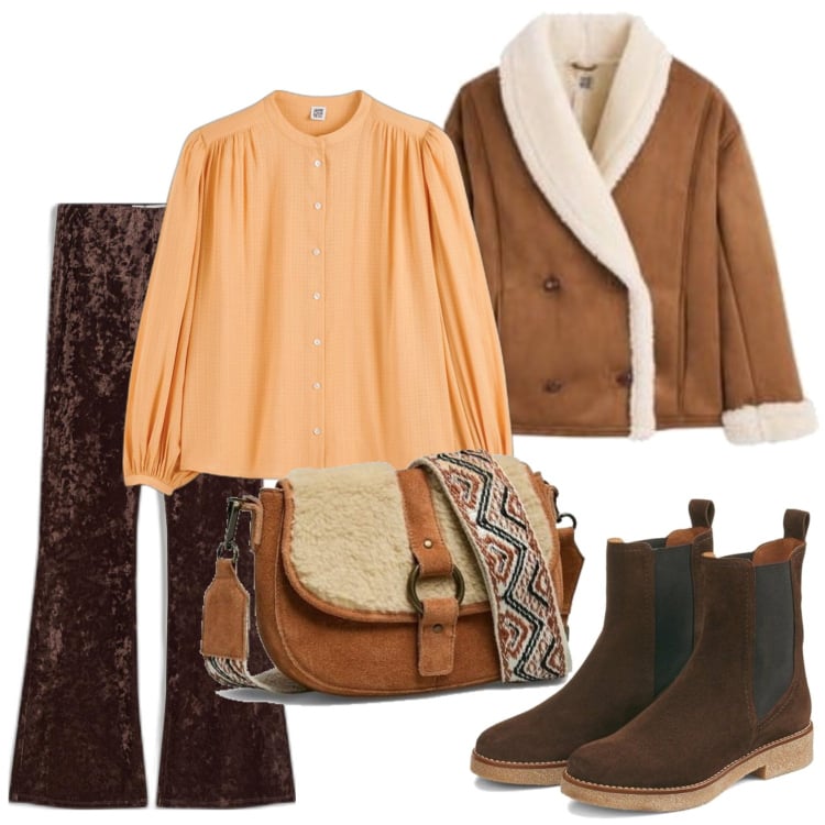 Outfit mujer - Boho look. Estilo Boho para Todos los días. Combinación con pantalones, botines, abrigos, blusas, bandoleras.