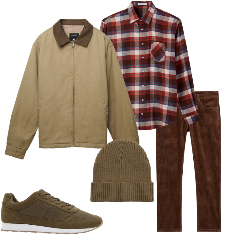 Outfit uomo - Novembre. Stile Urban per Tutti i giorni. Abbinamento con pantaloni, sneakers, berretti, camicie, cappotti.