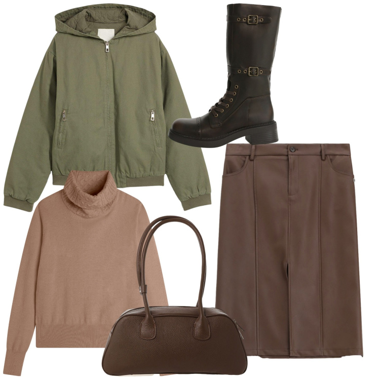 Outfit donna - La mia giacca bomber. Stile Bon Ton per Tutti i giorni. Abbinamento con blazer, gonne, stivali, borse a mano, maglieria.