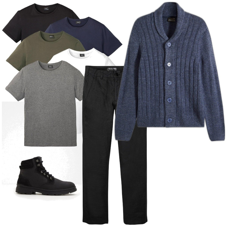 Outfit homme - Urban #5665. Style Urban pour Tous les jours. Assortir avec pantalon , pulls, t-shirts, bottes.