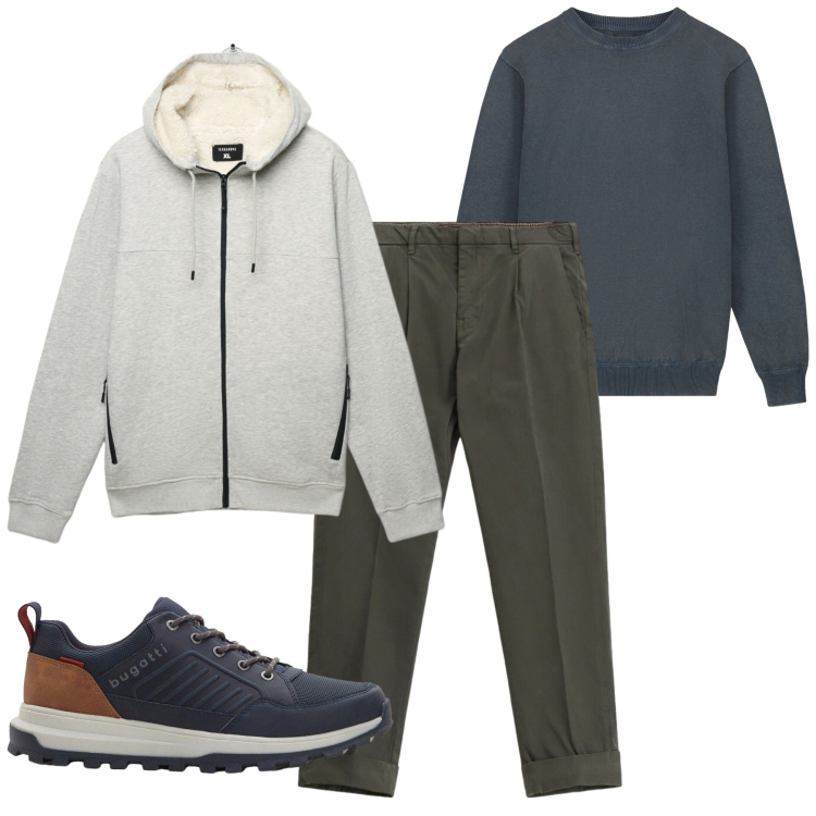 Outfit uomo - Felpissima. Stile Casual per Tutti i giorni. Abbinamento con sneakers, felpe con cappuccio, pantaloni chino, maglieria.
