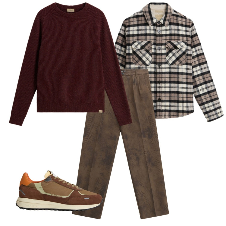 Outfit uomo - Il tartan. Stile Casual per Tutti i giorni. Abbinamento con pantaloni, sneakers, maglieria, cappotti.