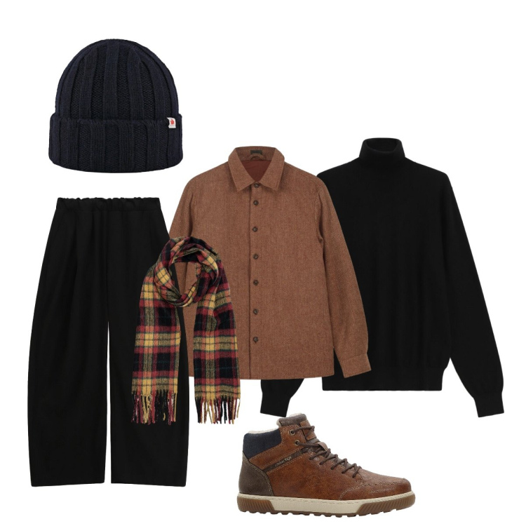 Outfit uomo - Dolcevita, che stile!. Stile Urban per Tutti i giorni. Abbinamento con sneakers alte, pantaloni, maglieria, berretti, sciarpe, cappotti.