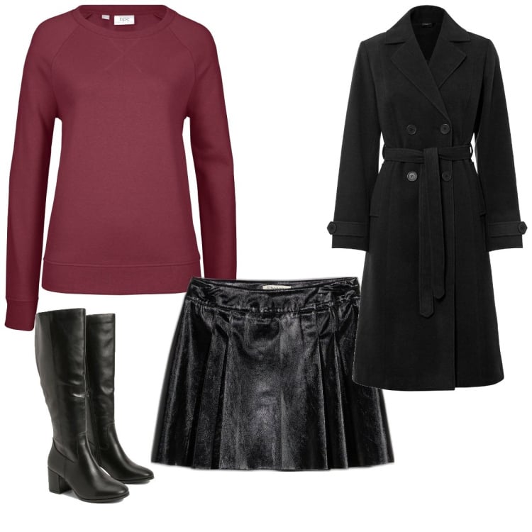 Outfit femme - Basique #6326. Style Basique pour Tous les jours. Assortir avec minijupes, sweat-shirts, imperméable, bottes.