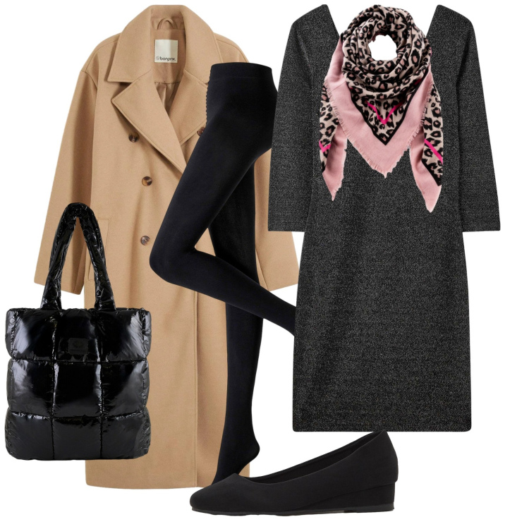 Outfit donna - French style. Stile Bon Ton per Tutti i giorni. Abbinamento con collant, foulard, cappotti, décolleté, vestiti lunghi, shopping bag.