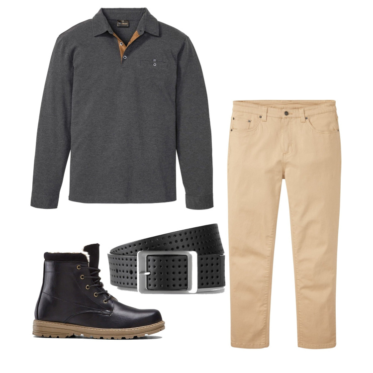 Outfit homme - Novembre. Style Casual pour Tous les jours. Assortir avec pantalon , bottes, ceintures, polos.