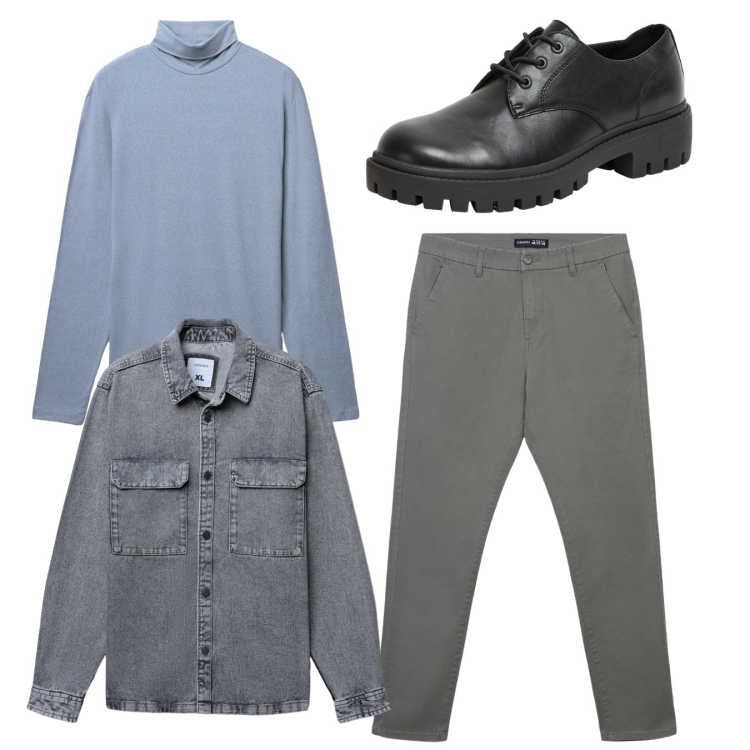 Outfit uomo - Stile da viaggio. Stile Casual per Tutti i giorni. Abbinamento con scarpe stringate, pantaloni chino, cappotti, t-shirt.