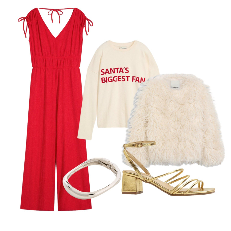 Outfit donna - Total look #2292392. Abbinamento con ecopellicce, maglieria, braccialetti, sandali col tacco, tute.