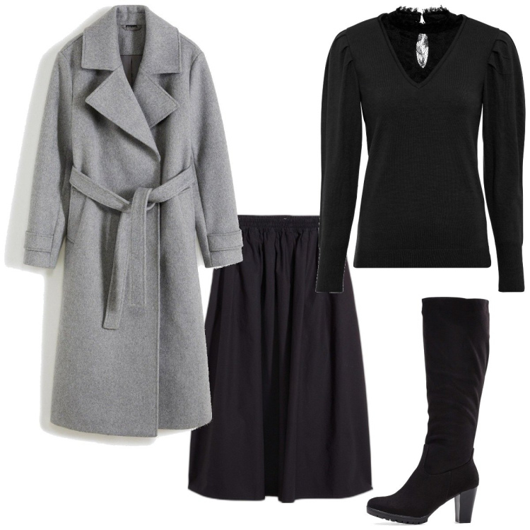 Outfit femme - Basique #6347. Style Basique pour Tous les jours. Assortir avec pulls, bottes, manteaux, jupes au genou.