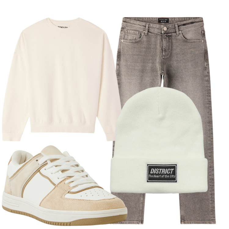 Outfit uomo - Total look #2292439. Stile Casual per Tutti i giorni. Abbinamento con sneakers, jeans, felpe, berretti.