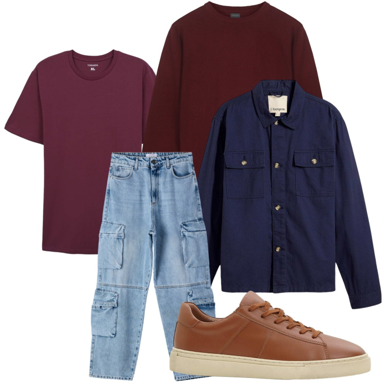 Outfit uomo - Pantaloni confortevoli. Stile Trendy per Tutti i giorni. Abbinamento con giacche, sneakers, t-shirt, jeans, maglieria.