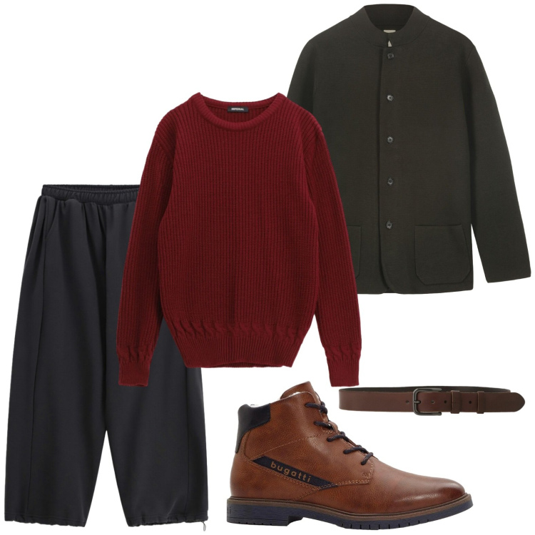 Outfit uomo - Stivaletti trendy. Stile Trendy per Tutti i giorni. Abbinamento con stivali e stivaletti, maglieria, pantaloni, cinture, giacche.