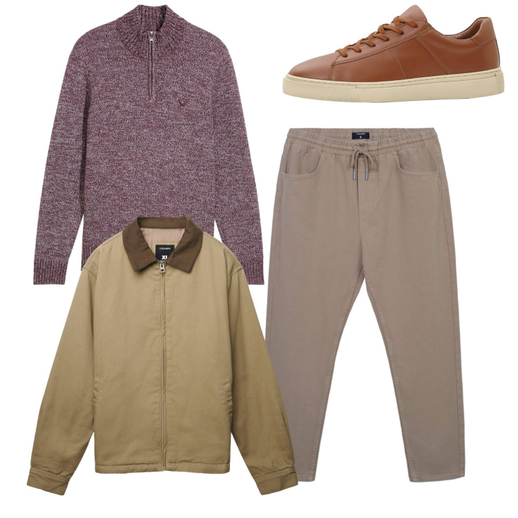 Outfit uomo - Total look. Stile Casual per Tutti i giorni. Abbinamento con sneakers, maglieria, pantaloni, cappotti.