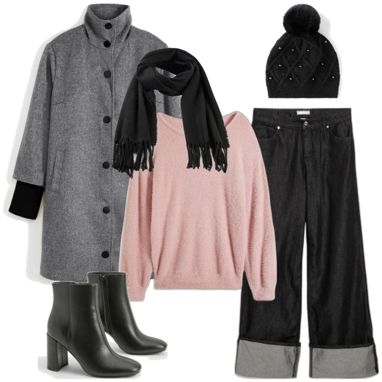 Outfit femme - Amélie. Style Casual chic pour Tous les jours. Assortir avec manteaux, jeans, pulls, bonnets, écharpes, bottines.