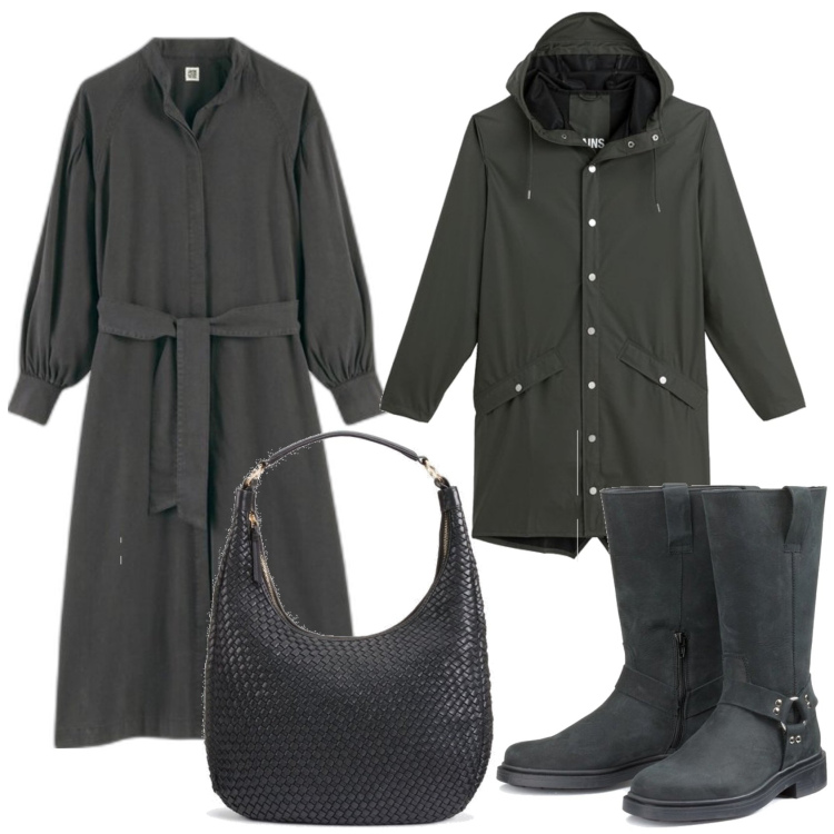 Outfit mujer - Basic look. Estilo Basic para Todos los días. Combinación con botines, vestidos largos, blazers, bolso tote.