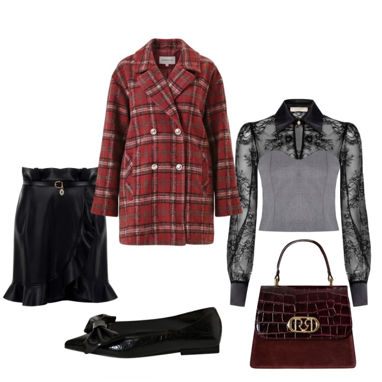 Outfit donna - Total look #2295171. Abbinamento con bluse, minigonne, ballerine, borse a mano, cappotti.