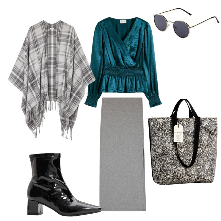 Outfit donna - Total look #2295174. Abbinamento con occhiali da sole, stivaletti, bluse, borse tote, gonne lunghe, cappotti.