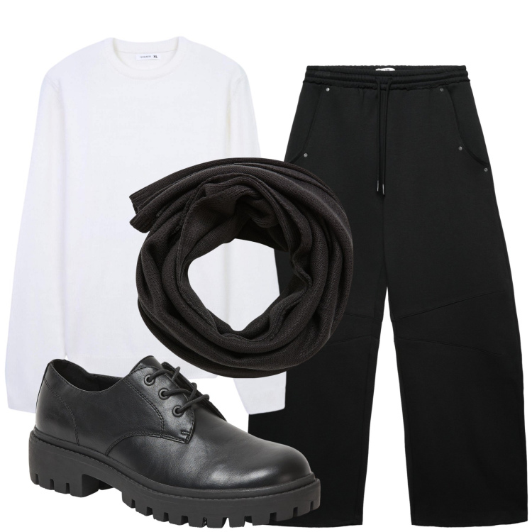 Outfit uomo - Total look #2295570. Stile Trendy per Tutti i giorni. Abbinamento con scarpe stringate, sciarpe, maglieria, pantaloni.