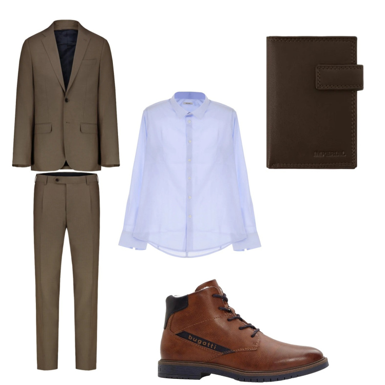 Outfit uomo - Il completo urban. Stile Urban per Ufficio. Abbinamento con stivali e stivaletti, camicie, portafogli, abiti.