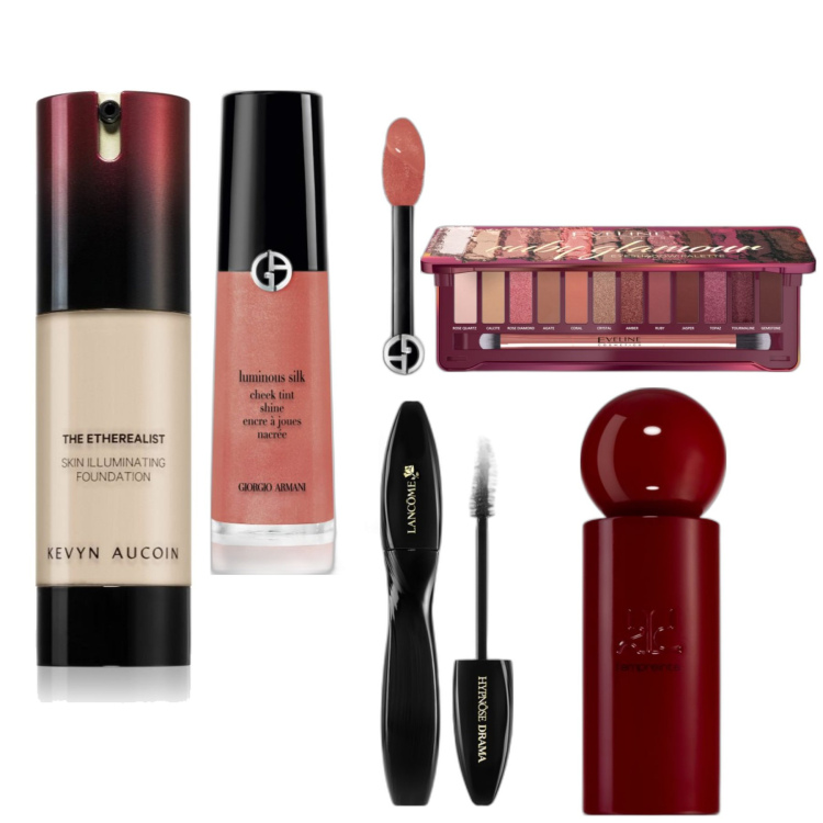 Outfit donna - Soft sensuality. Abbinamento con profumi, mascara, fondotinta, ombretti, blush.