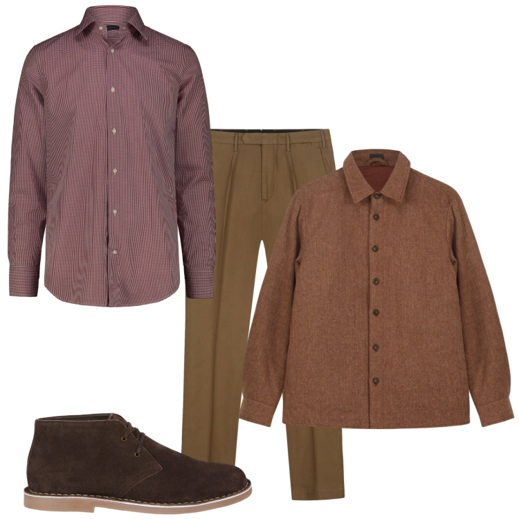 Outfit uomo - Comfy. Stile Casual per Tutti i giorni. Abbinamento con stivali e stivaletti, camicie, pantaloni, cappotti.