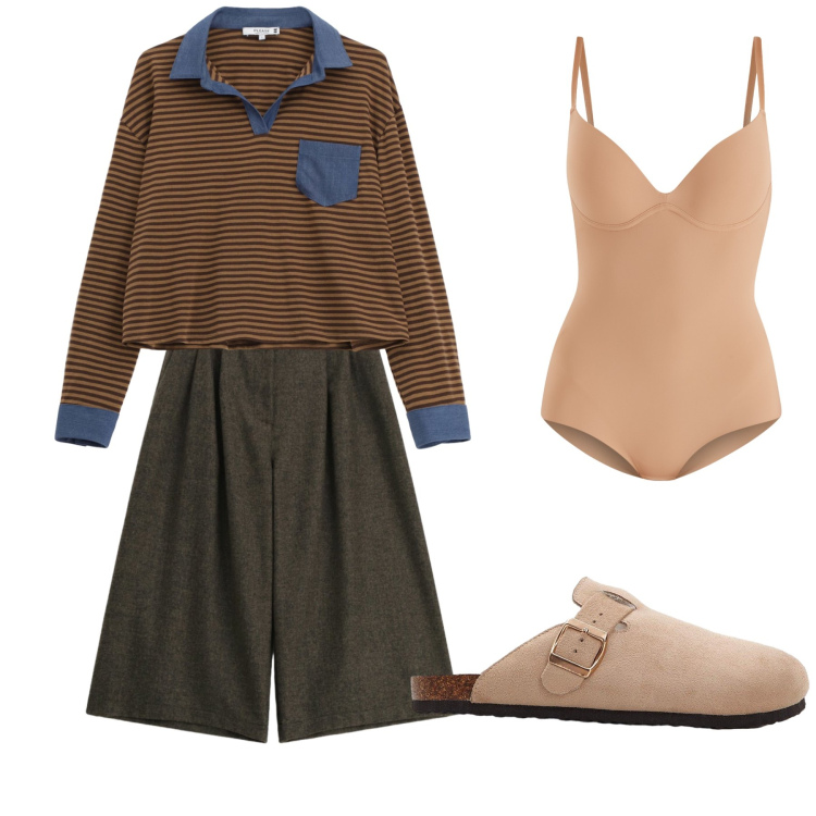 Outfit donna - Aspettiamo amici a casa. Stile Basic per Tutti i giorni. Abbinamento con pantofole, t-shirt, shorts, body.