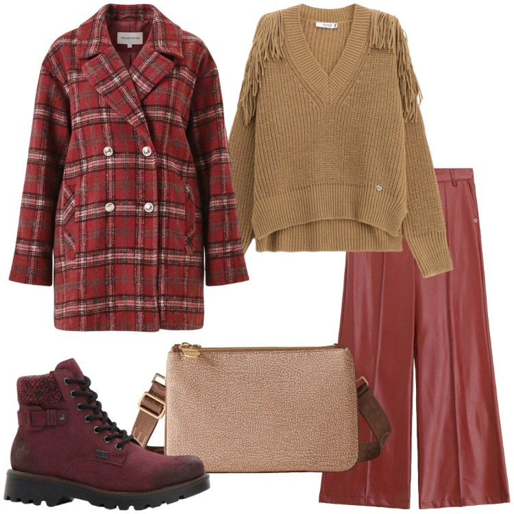 Outfit donna - Tutto per donne piccole e formose. Stile Trendy per Tutti i giorni. Abbinamento con stivaletti, pantaloni, maglieria, cappotti, borse a tracolla.