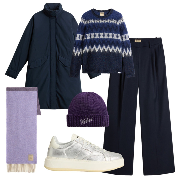 Outfit donna - Maglione cozy!. Stile Casual chic per Tutti i giorni. Abbinamento con pantaloni, sneakers, sciarpe, berretti, maglieria, blazer.