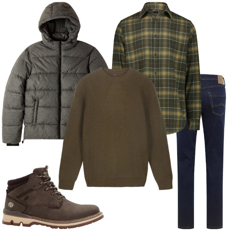 Outfit uomo - Arriva dicembre. Stile Casual per Tutti i giorni. Abbinamento con jeans dritti, stivali e stivaletti, bomber, camicie, maglieria.