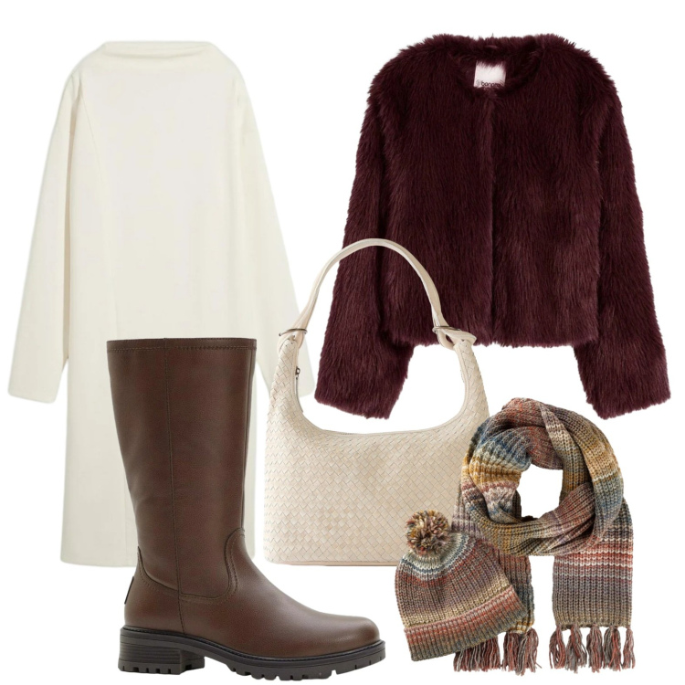 Outfit donna - bonprix - PARTY - BLACK ROMANCE. Stile Romantica per Serata fuori. Abbinamento con vestiti midi/longuette, sciarpe, shopping bag, stivali, ecopellicce.