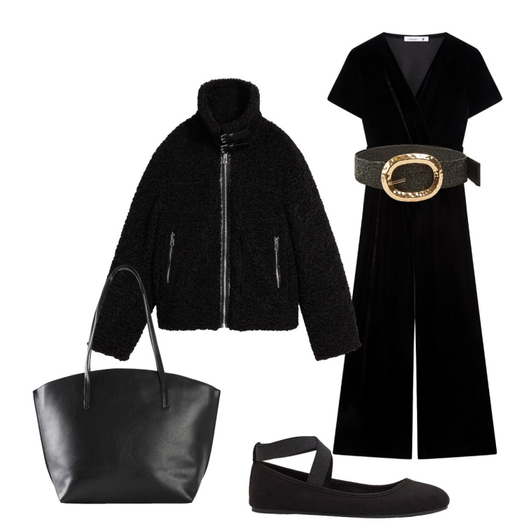 Outfit donna - Il cardigan casual in pelliccia. Stile Casual chic per Cerimonia. Abbinamento con ecopellicce, ballerine, shopping bag, tute, cinture.