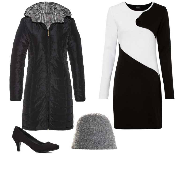 Outfit femme - Casual #13343. Style Casual pour Soirée dehors. Assortir avec robes longues, chaussures à talon, manteaux, chapeaux.