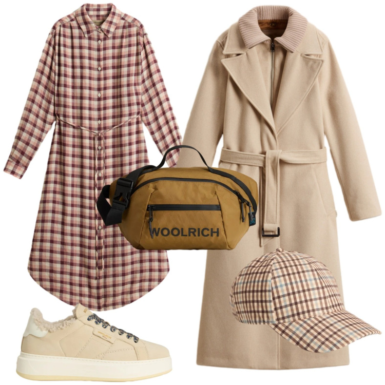 Outfit donna - Holiday Heritage. Stile Casual per Tutti i giorni. Abbinamento con borse a tracolla, sneakers, cappelli, cappotti, vestiti lunghi.