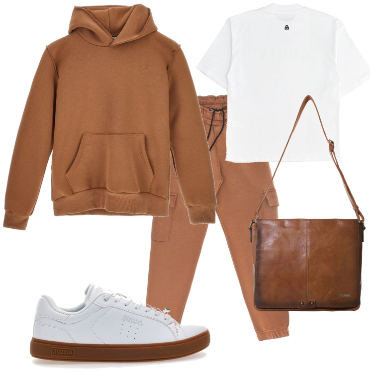 Outfit uomo - Boardman. Stile Trendy per Tutti i giorni. Abbinamento con borse sportive, maglieria, sneakers, pantaloni cargo, felpe con cappuccio.