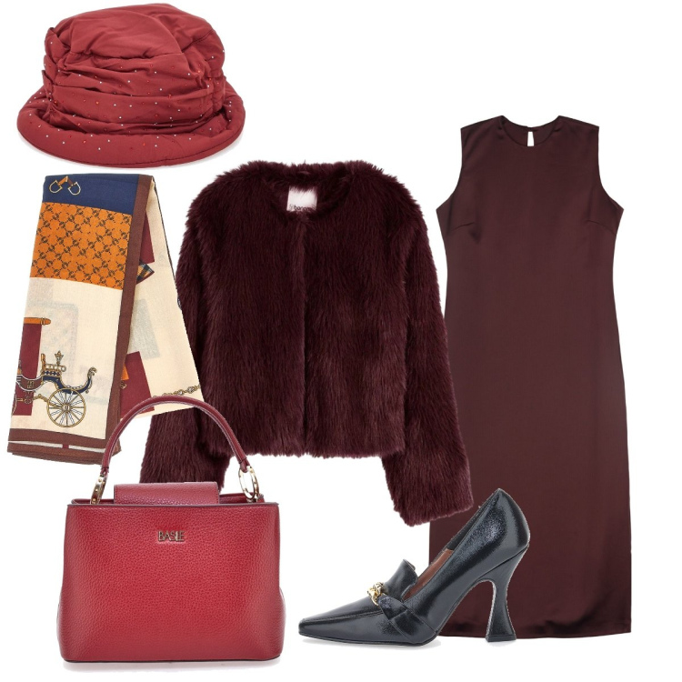 Outfit donna - Il cappellino vintage. Stile Bon Ton per Tutti i giorni. Abbinamento con ecopellicce, vestiti midi/longuette, décolleté, cappelli, foulard, borse a mano.