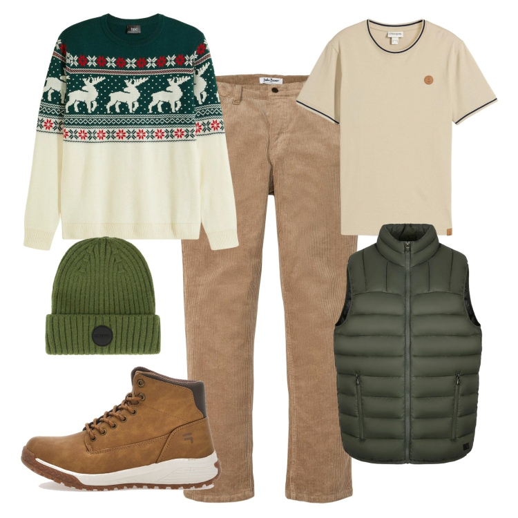 Outfit uomo - Shopping natalizio!. Stile Casual per Tutti i giorni. Abbinamento con pantaloni, maglieria, t-shirt, cappelli, piumini, stivali e stivaletti.