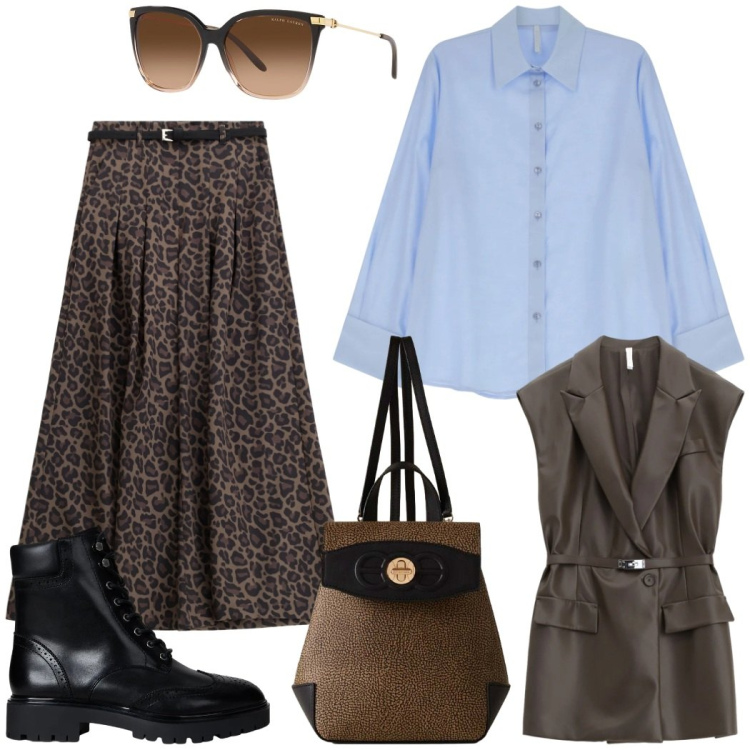 Outfit donna - Urban style. Stile Urban per Tutti i giorni. Abbinamento con gilet, pantaloni, camicie, zaini, occhiali da sole, anfibi.