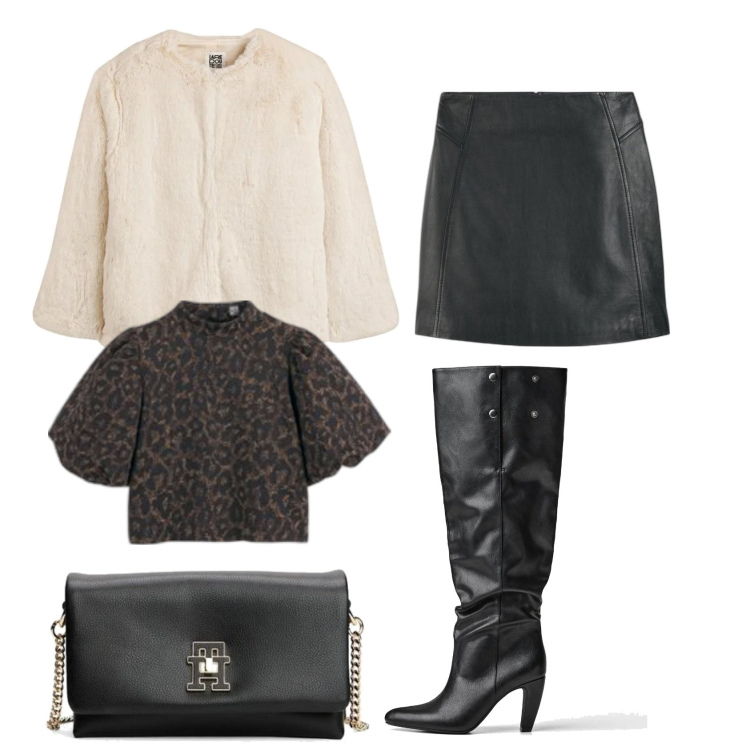 Outfit mujer - Hoy con botas. Estilo Chic para Noche/Fiesta elegante. Combinación con blusas, abrigos, botas, bandoleras, minifaldas.