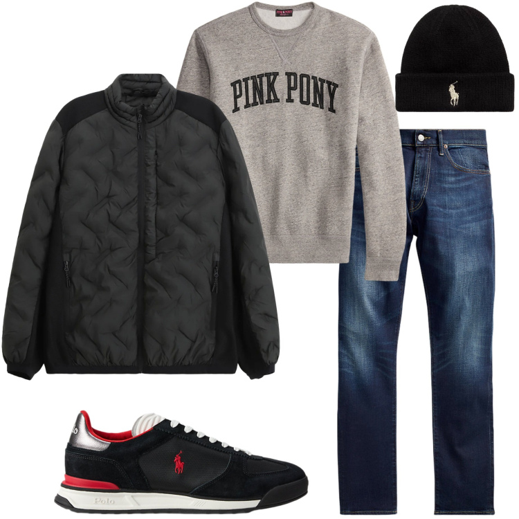 Outfit uomo - Casual style. Stile Casual per Tutti i giorni. Abbinamento con giacche, jeans, berretti, sneakers, felpe.