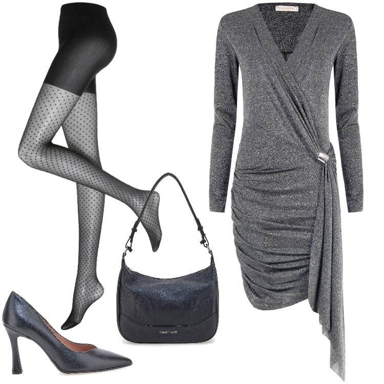 Outfit donna - Total look #2298736. Stile Chic per Serata fuori. Abbinamento con collant, vestiti a tubino, borse a tracolla, décolleté.