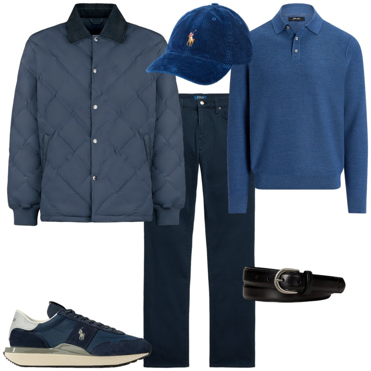 Outfit uomo - Trendy. Stile Trendy per Tutti i giorni. Abbinamento con giacche, cappelli, sneakers, cinture, maglieria, pantaloni.