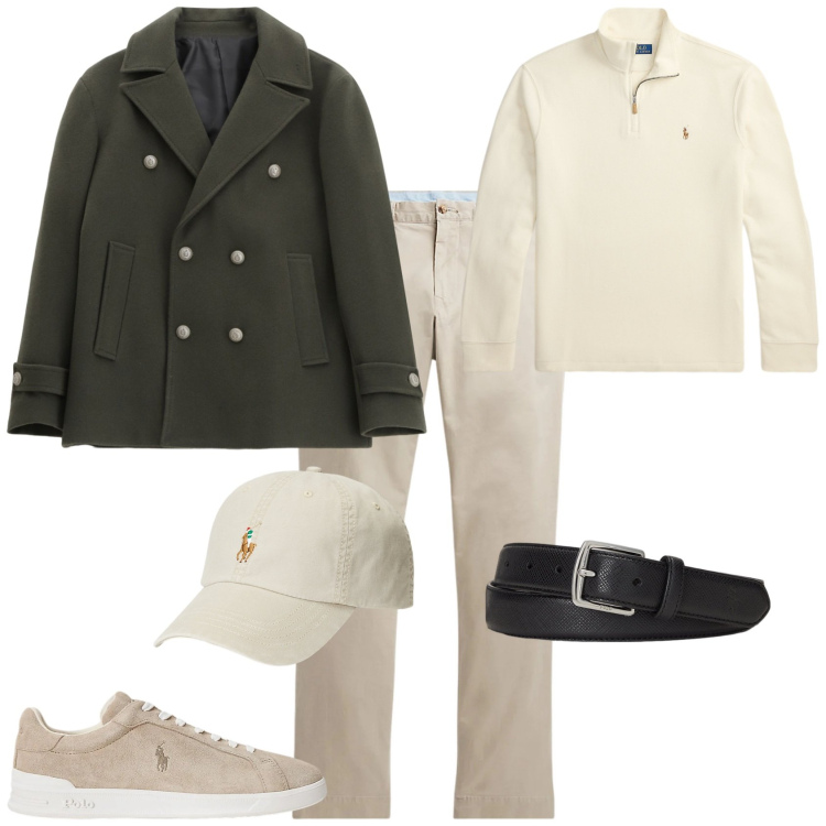 Outfit uomo - Trendy per tutti i giorni. Stile Trendy per Tutti i giorni. Abbinamento con cappotti, pantaloni, cinture, cappelli, sneakers, pullovers.