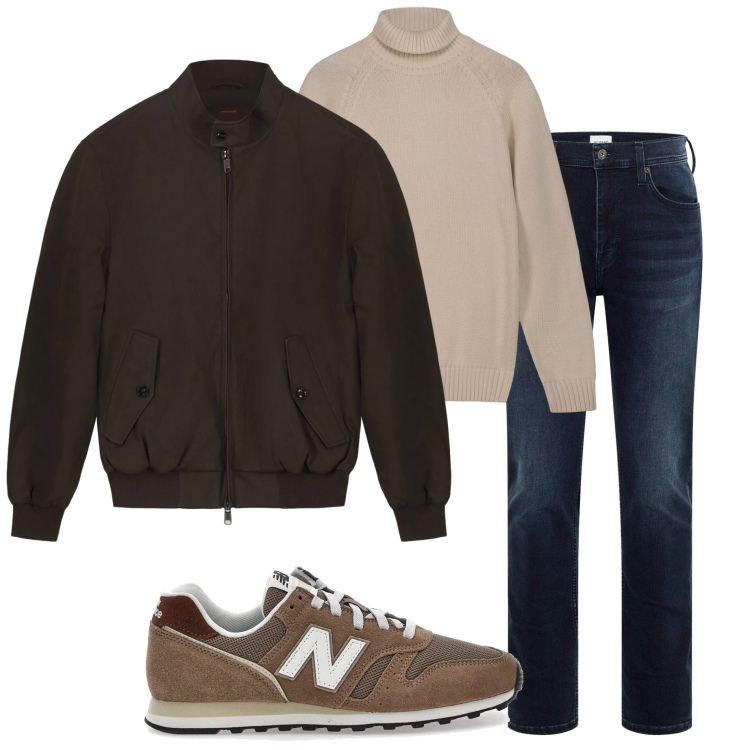 Outfit uomo - Urban style. Stile Urban per Tutti i giorni. Abbinamento con jeans slim fit, sneakers, pullovers, bomber.