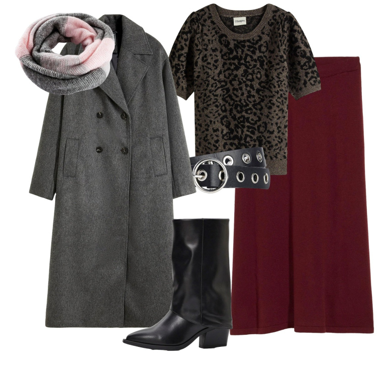 Outfit donna - Feste felici. Stile Bon Ton per Tutti i giorni. Abbinamento con gonne, foulard, maglieria, cappotti, stivali, cinture.