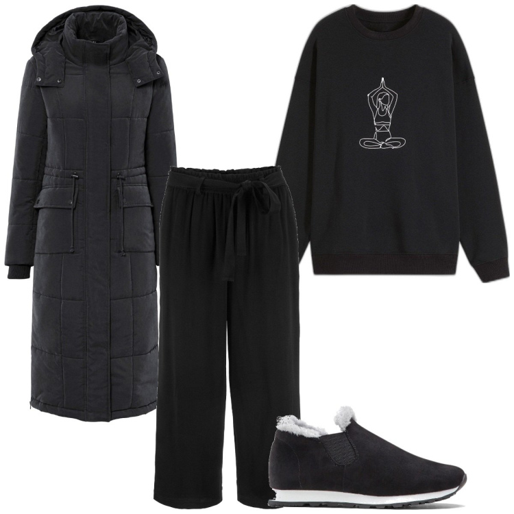 Outfit femme - Casual #13505. Style Casual pour Tous les jours. Assortir avec jupe-culotte, sneakers, manteaux, sweat-shirts.