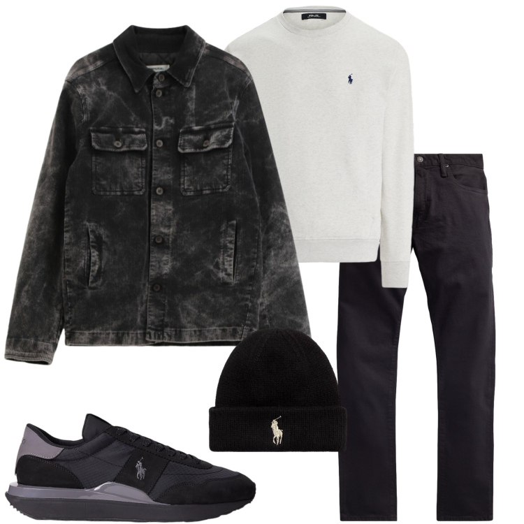 Outfit uomo - Casual chic. Stile Casual per Tutti i giorni. Abbinamento con cappotti, felpe, berretti, sneakers, jeans.