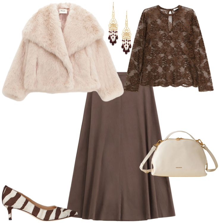 Outfit donna - Bon ton evento serata cerimonia. Stile Bon Ton per Tutti i giorni. Abbinamento con borse a mano, canottiere, gonne longuette, blazer, décolleté, orecchini.